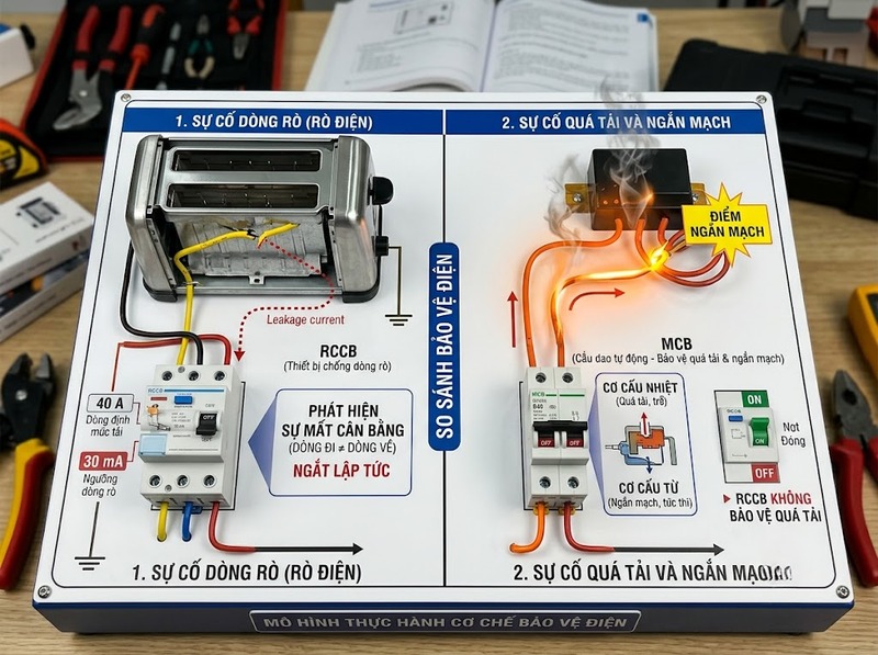 RCCB nên phối hợp với MCB như thế nào?
